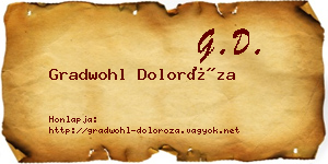 Gradwohl Doloróza névjegykártya